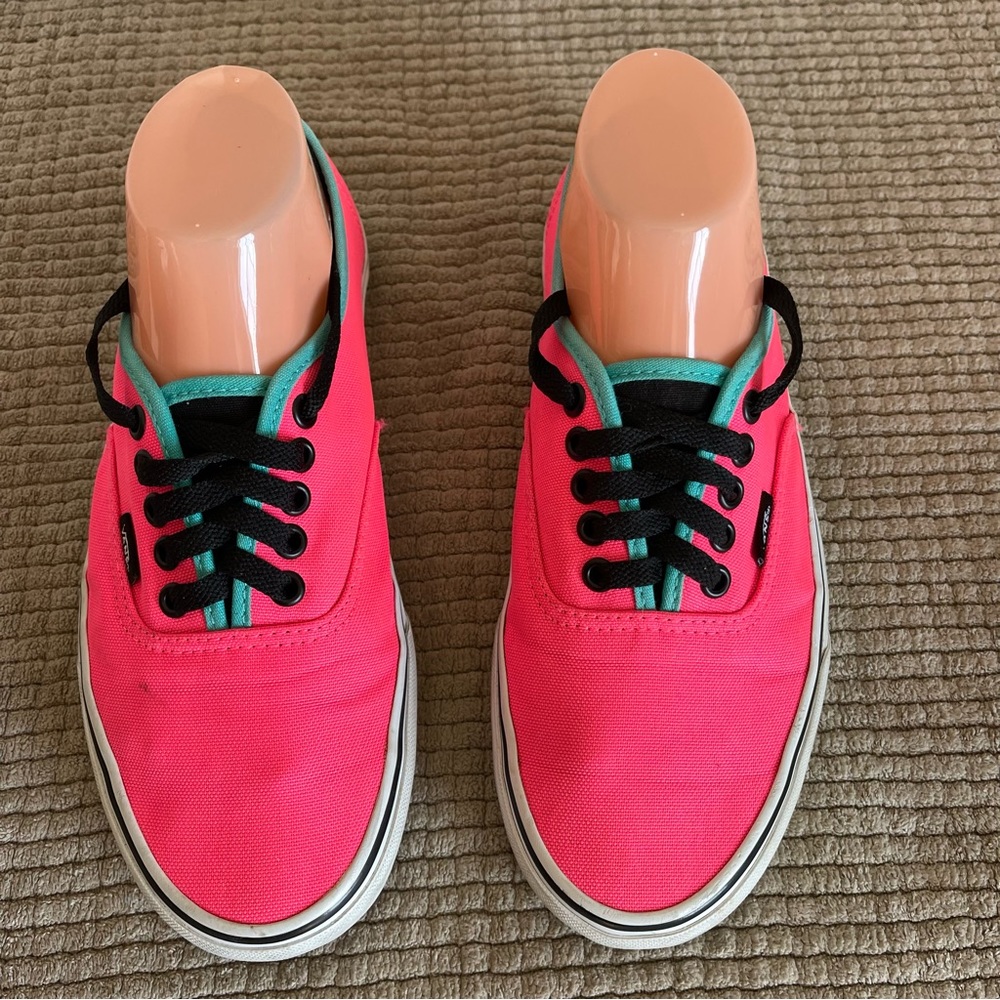 Vans Neon Hot Pink / Turquoise / Teal / Black Shoes M… Gem
